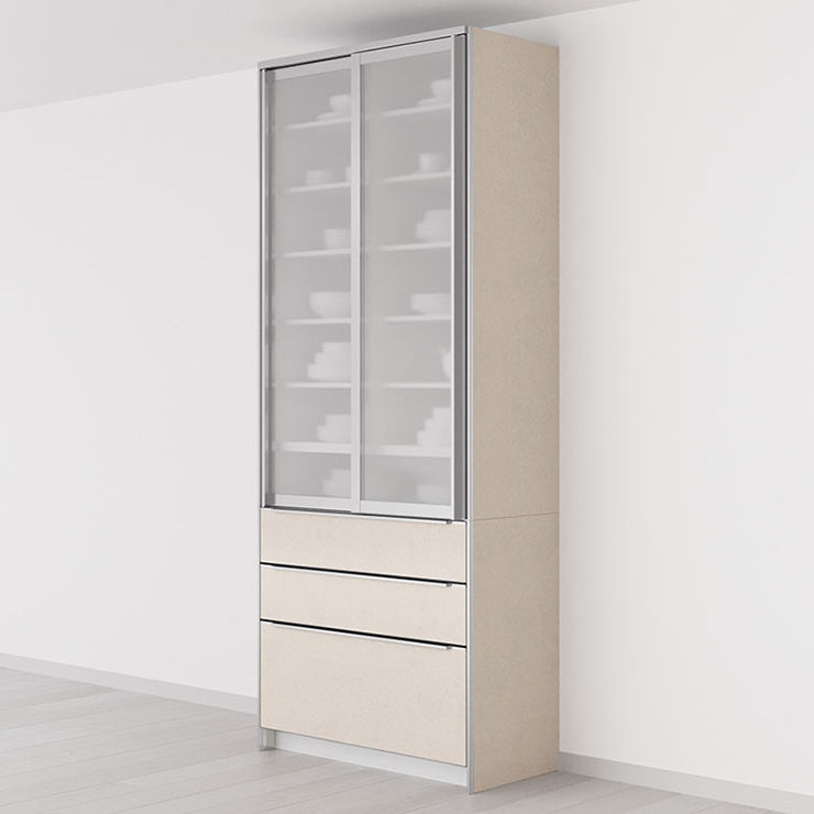 Three-level drawer (sliding door specifications)