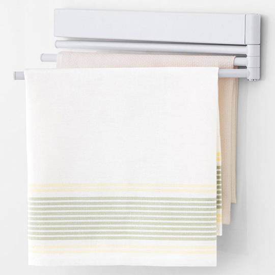 Enameled aluminum dishcloth hanger