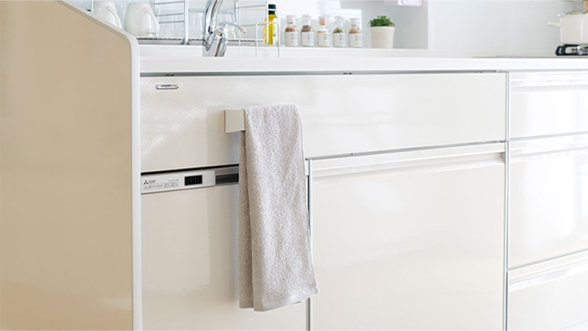 Easily accessed! “Visible storage” ensures good housework flow