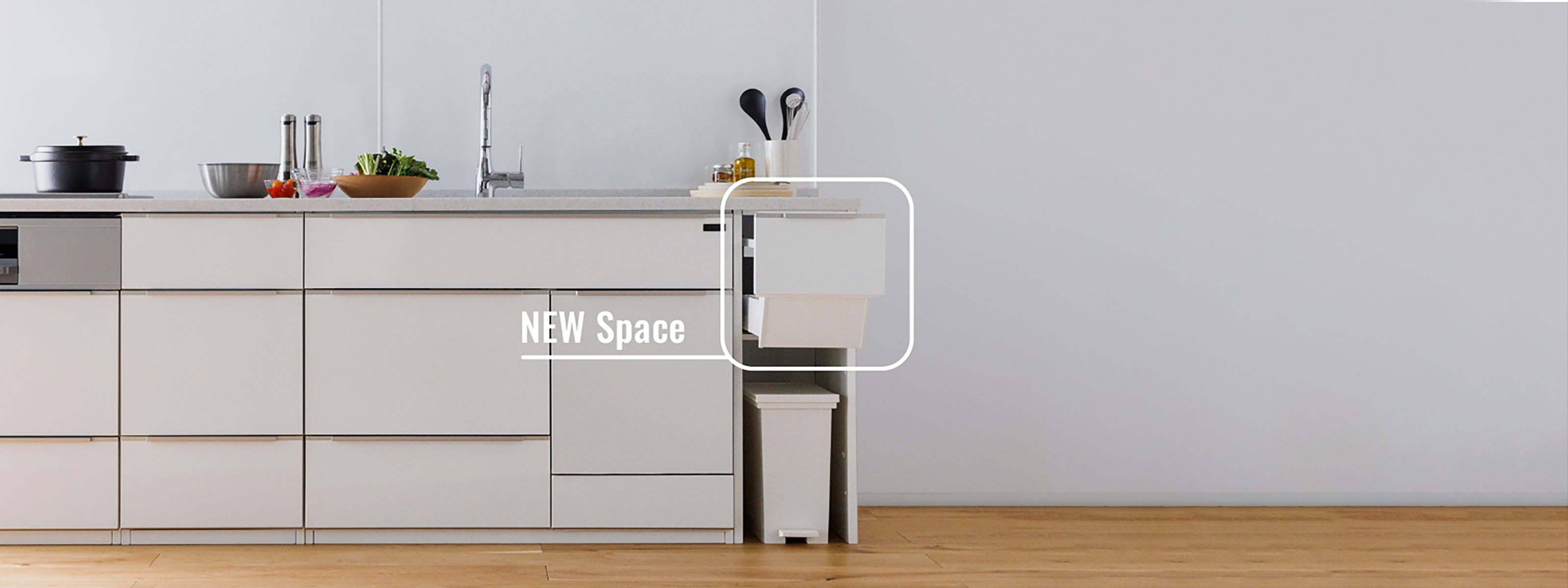 Plenty of organized storage space for cleaning goods