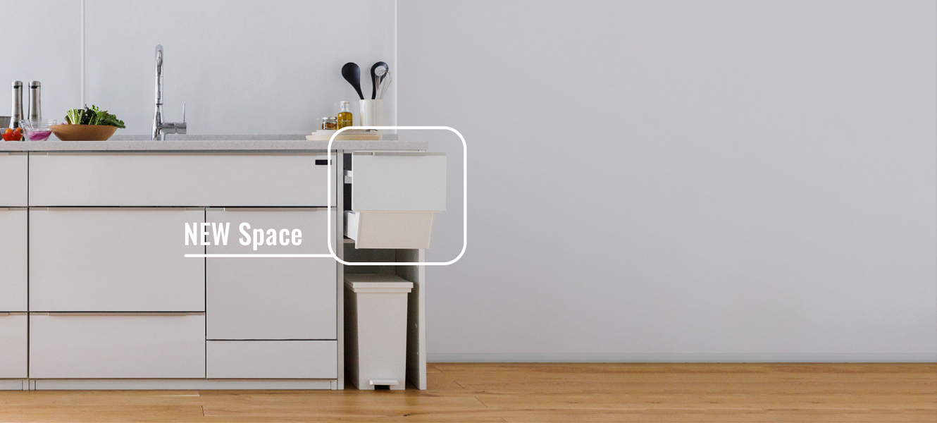Plenty of organized storage space for cleaning goods