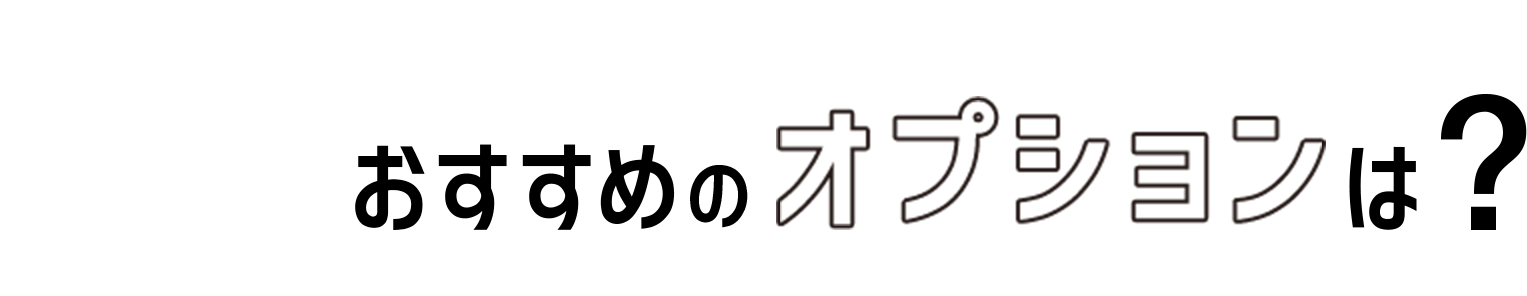 09 おすすめのオプション類は?